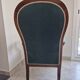 Napoleon III medallion armchair — blue velvet and cross-stitch tapestry