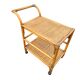 Vintage rolling dessert trolley in rattan and cane from the 60s/70s.