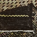 6x9 Yellow Brown Vintage Kilim Rug 199x264Cm