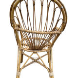 Fauteuil en rotin des années 60