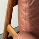 Fauteuil Amiral d'Eric Merthen, en cuir et palissandre