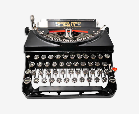 Machine à écrire Remington model 5T noire usa révisée ruban neuf