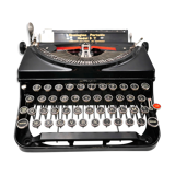 Typewriter Remington model 5T black usa revised ribbon new