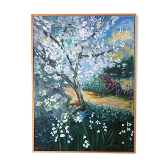 Tableau paysage huile sur toile