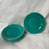 6 earthenware celadon dessert plates