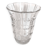 Large chiseled crystal vase from the 60s Height 25.5 cm