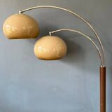 Mid-century Dijkstra double arc mushroom floor lamp
