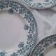 Set of 4 antique ironstone plates from Saint-Amand, "Jane" model.