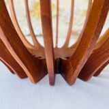 Danish teak and glass centerpiece by Fritz Hansen