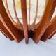 Danish teak and glass centerpiece by Fritz Hansen