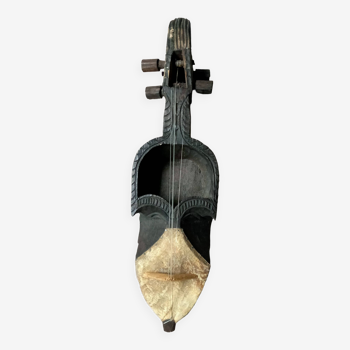 Sarangi népalais violon ancien d'Inde temple Khajuraho bouddhiste Népal XXe Magnifique sculptures et