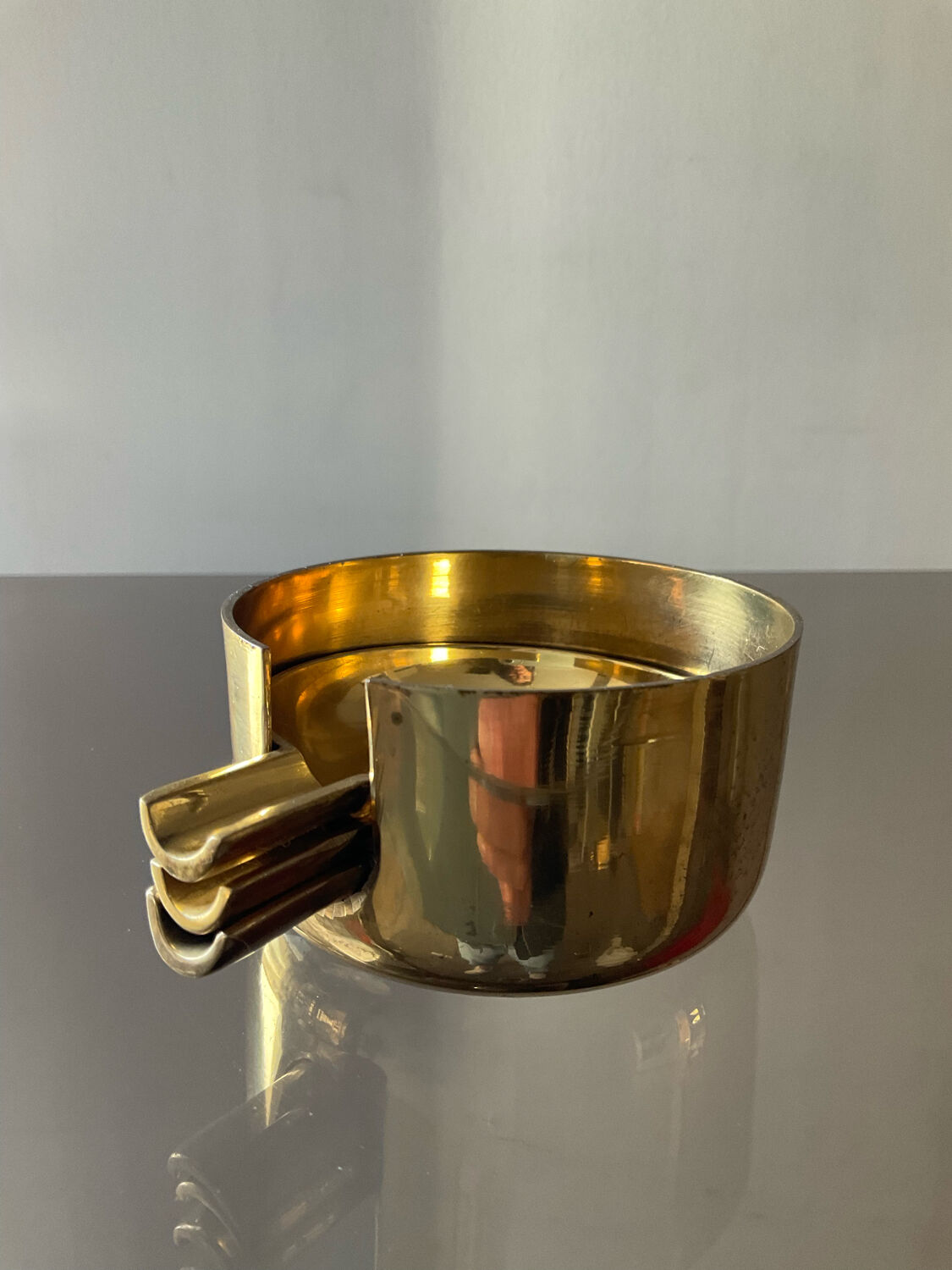 Bronze ashtray set from the 60s-70s