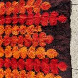 Large Vintage Scandinavian Space Age Wool Rug Circa 1970