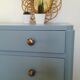 Commode vintage année 50 avec miroir rabattable