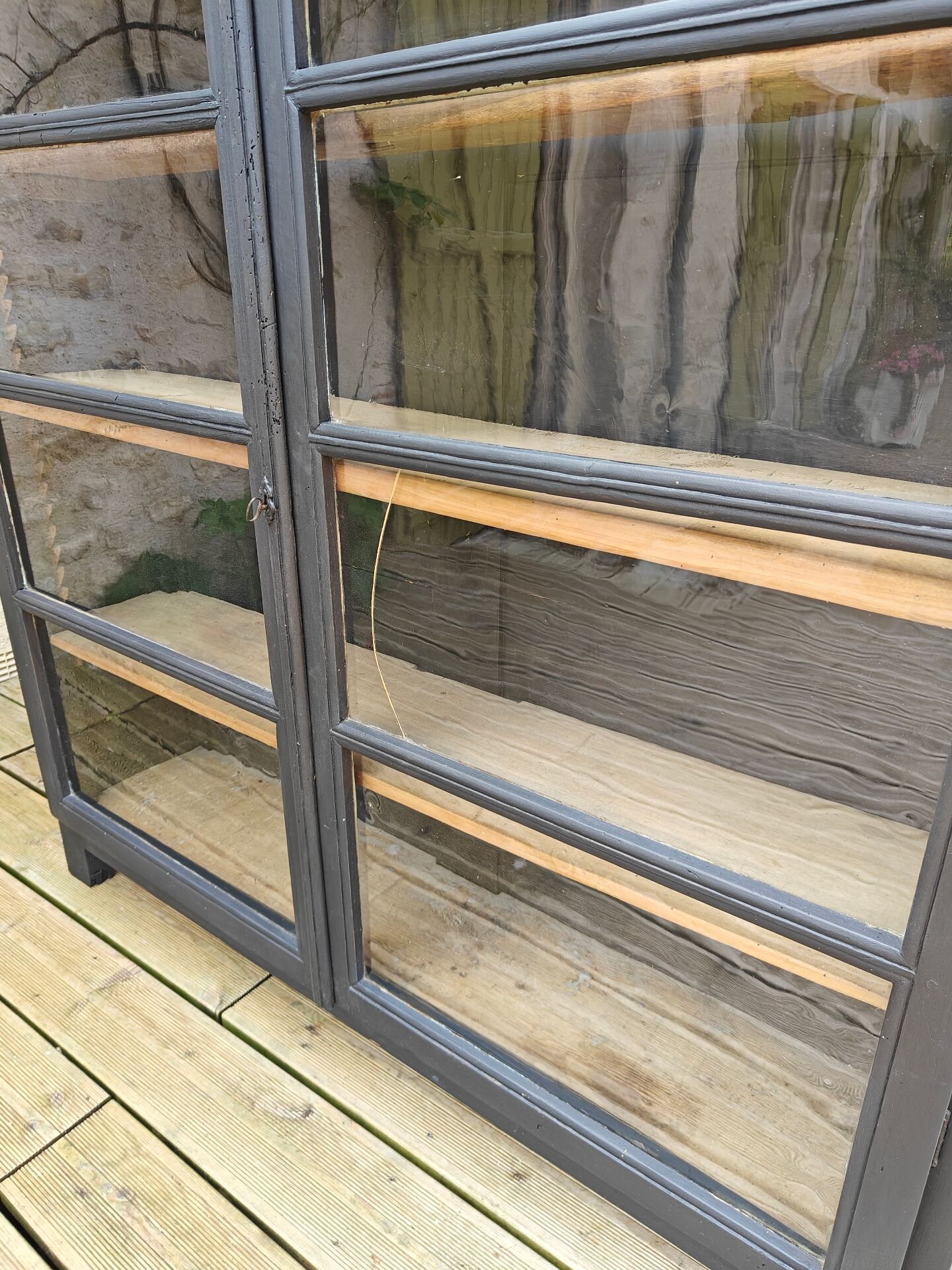 Restored antique display cabinet