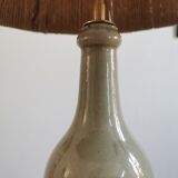 Vintage stoneware and rope lamp