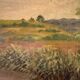 Antique painting, landscape with pond, signed and dated 1895