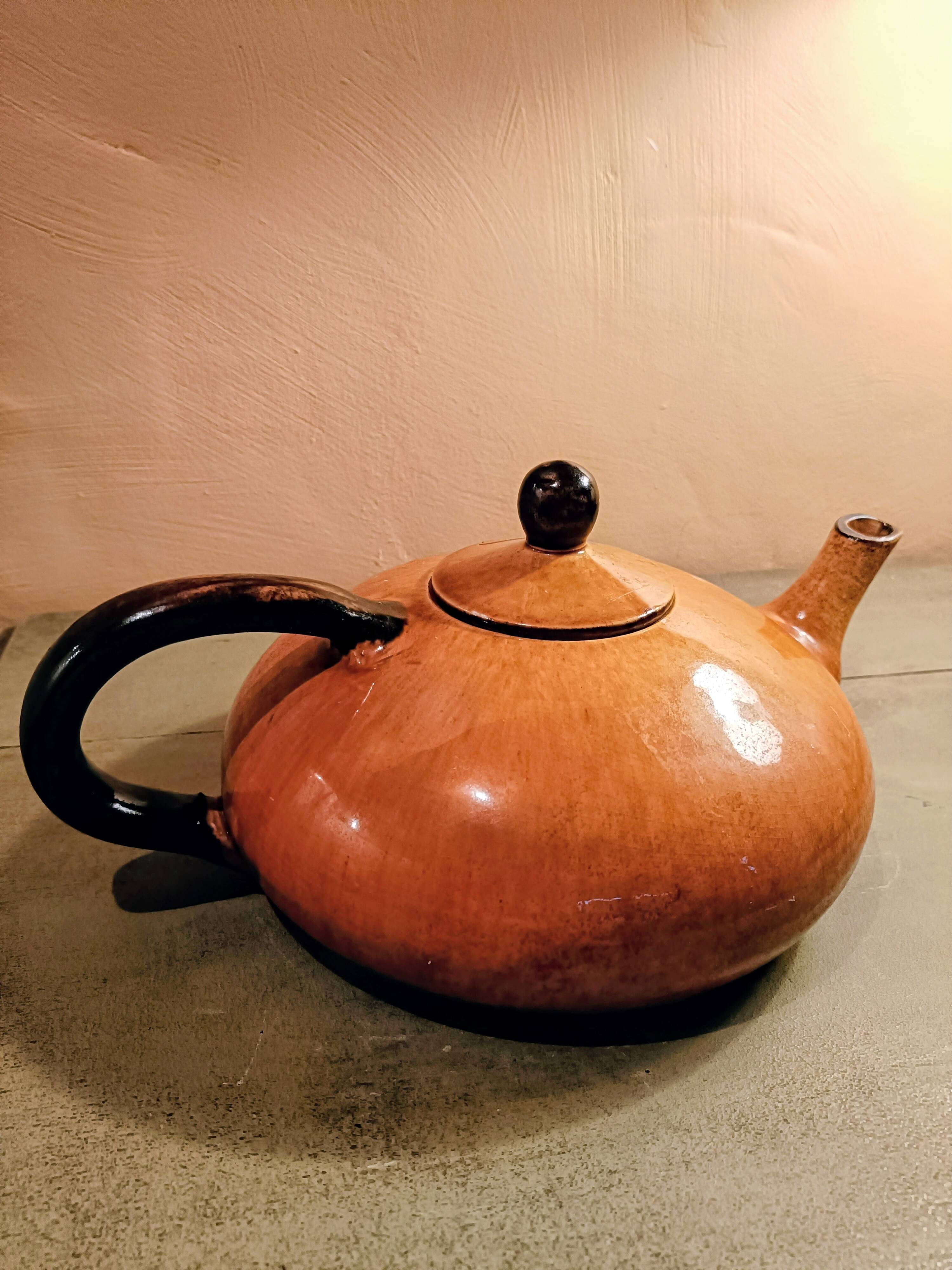 Glazed earthenware teapot Dieulefit