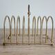 Foie gras presentation service dish in metal and glass and its toast holder