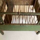 Octagonal bird cage made of wood and wire around 1920