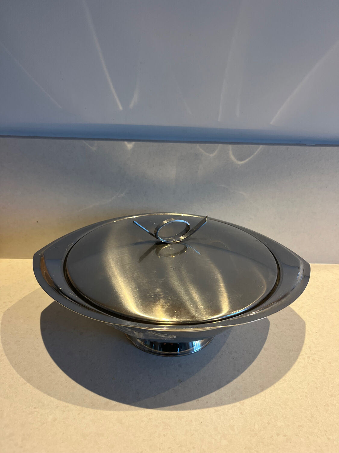 Chrome soup tureen Guy Degrenne