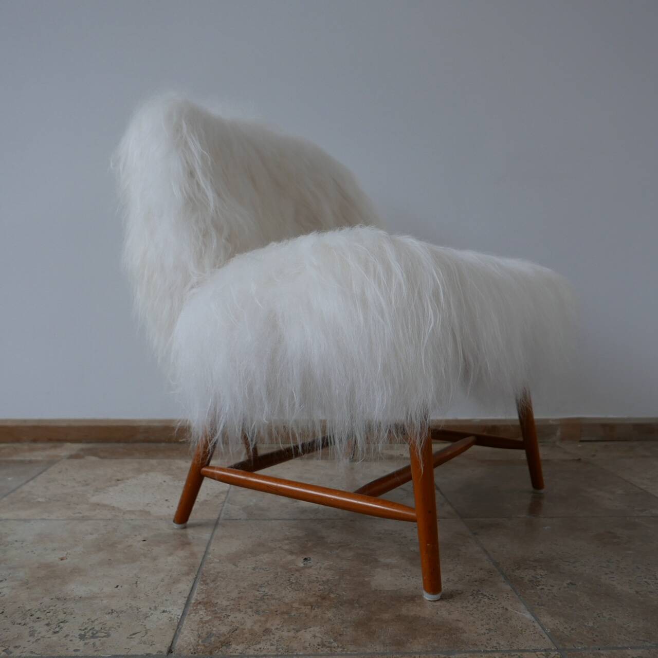 Alf Svensson 'TeVe' Sheepskin Shearling Lounge Chair