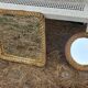 Set of 2 Audoux and Minet mirrors with rope from the 1950s.