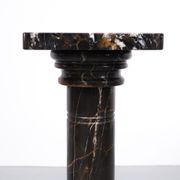Two black portoro marble pedestals, Italy