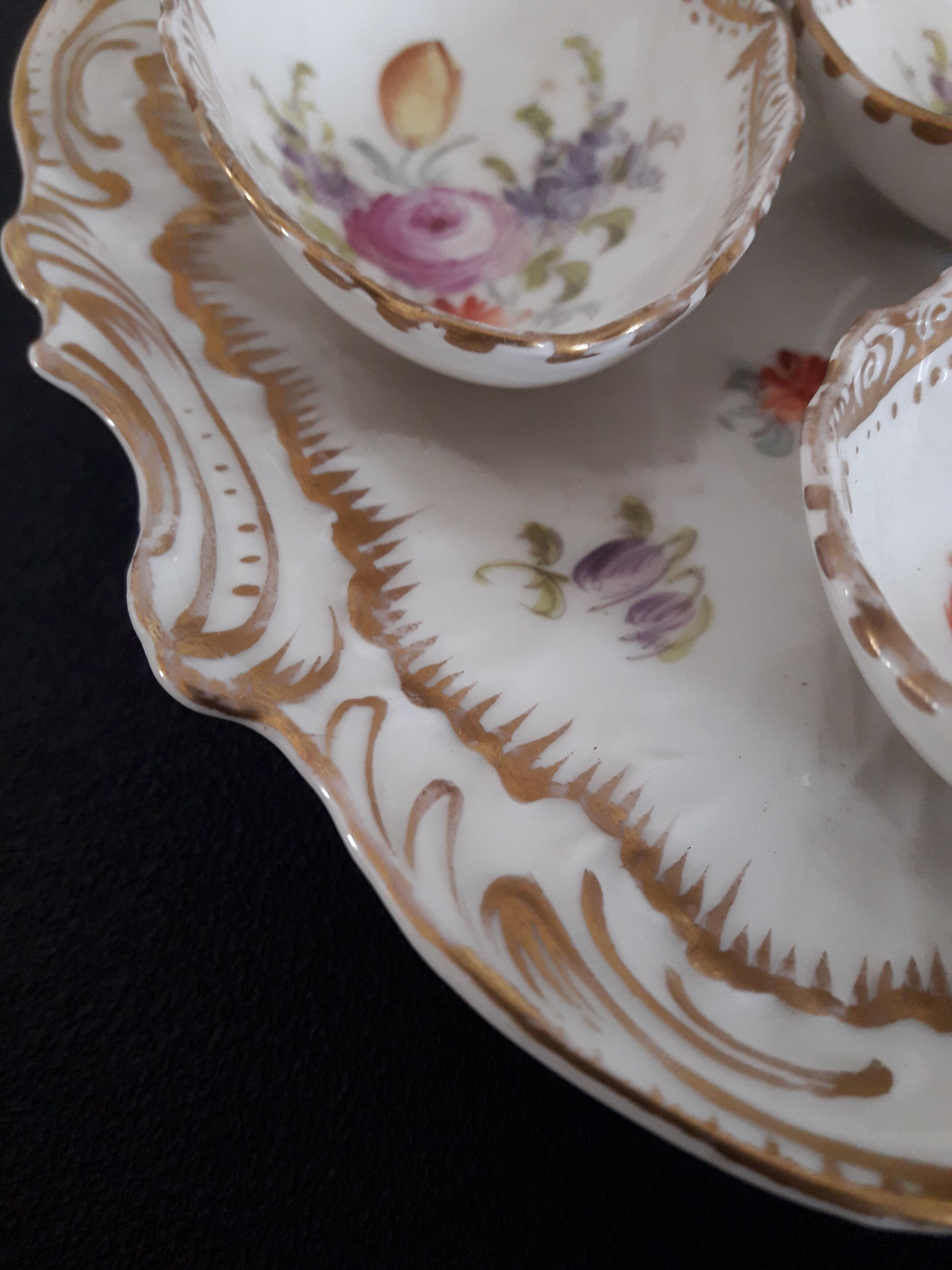 Dresden porcelain egg dish