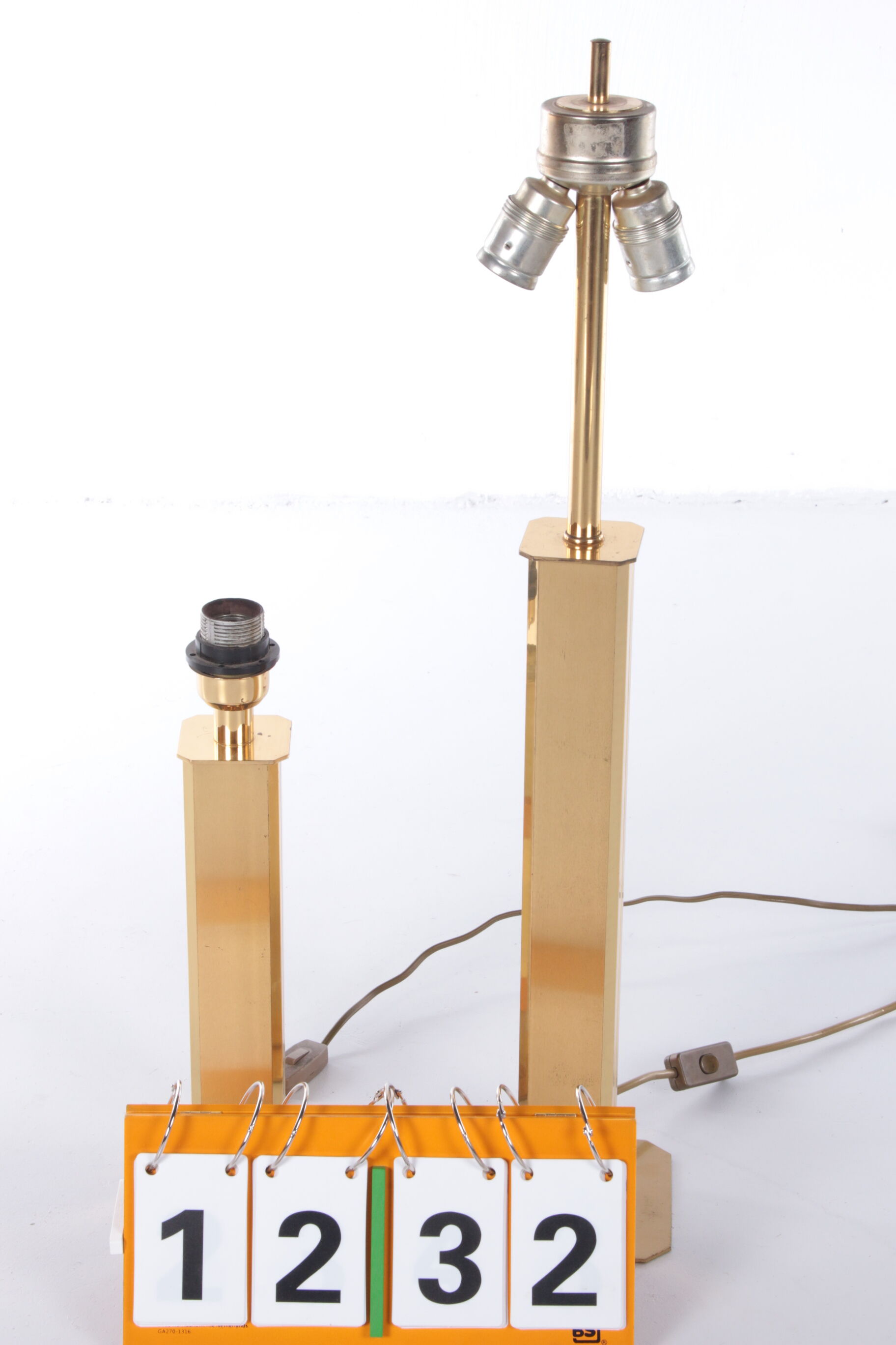 Set of 2 Hollywood Regency Table Lamps, 1970 Germany