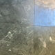 Non-extensible marble green dining table + 6 chairs