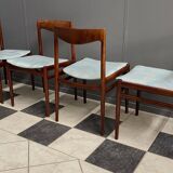 Ensemble de 4 chaises à repas Lubke en palissandre 1960