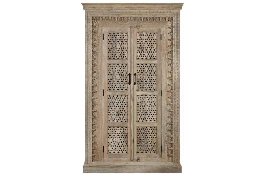 Mango wood cabinet 110x43x188 natural