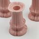 Set of 3 pink ceramic candle holders