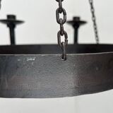 Vintage brutalist wrought iron candle holder by Boltze, 1970s.