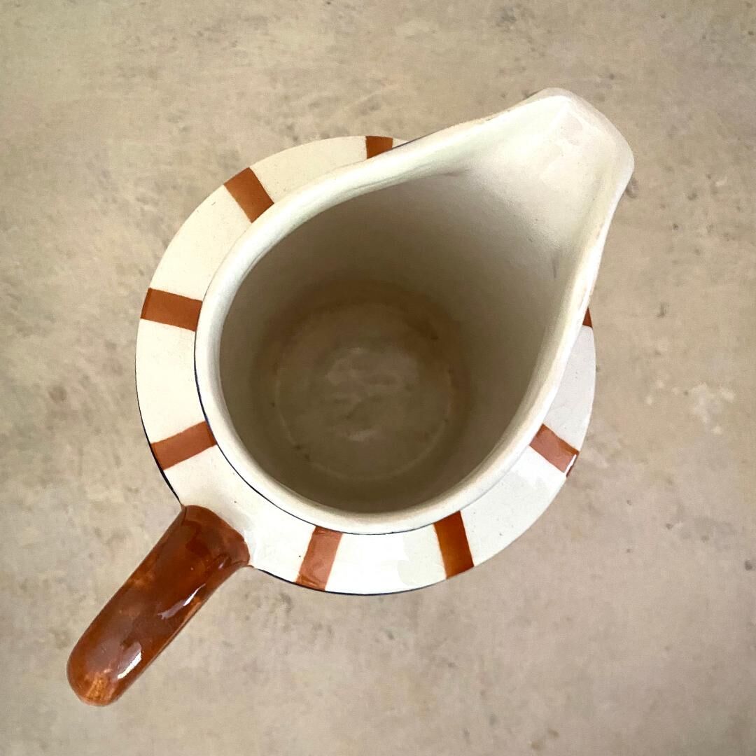 Milk pot model Bearn early XX - Basque crockery - Earthenware Creil and Montereau