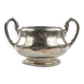 Art Nouveau sugar bowl, silver-plated brass, Germany, early 20th century