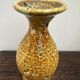 Set of 3 vases and 1 trinket tray, Honey / Fat Lava Vallauris, 1970s