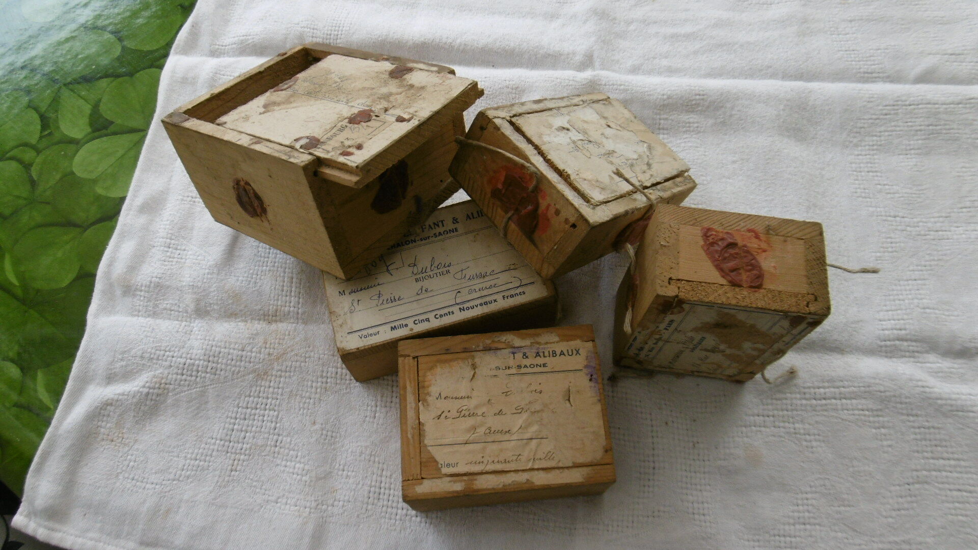 Old boxes postal transport