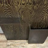Vintage coat rack circa 1950 in grained Macassar wood