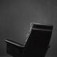 Mid-century Danish black leather swivel chair by Georg Thams, 1960s.