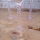 Lot of 5 champagne flutes in Epi model crystal and twisted foot