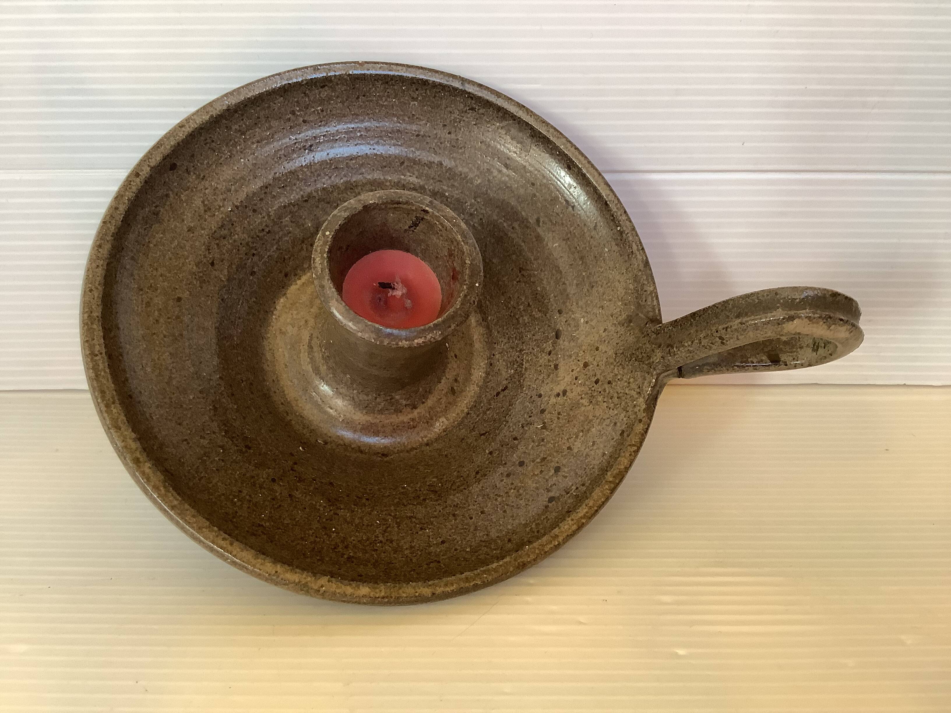 Cellar rat candle holder ceramicist van gompel