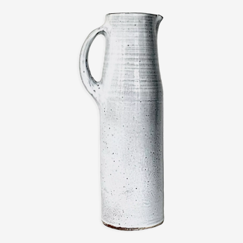 White ceramic pitcher by Norbert Pierlot, 1960, France