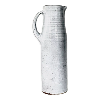 White ceramic pitcher by Norbert Pierlot, 1960, France