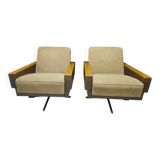 "1970 swivel armchair pair"