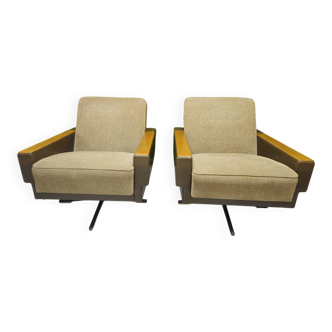 "1970 swivel armchair pair"
