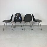 Eames Herman Miller DSS side chairs in grey