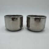 Set of vintage stainless steel cups