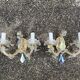 2 Venetian crystal sconces wall lights Marie-Thérèse old rococo
